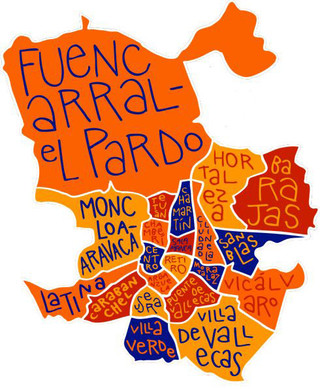 Carte des arrondissements de Madrid